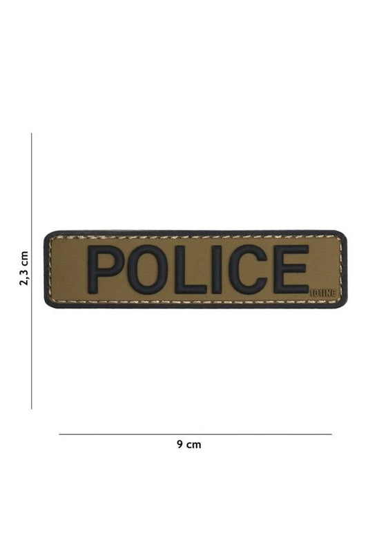 Patch 3D Pvc Police Green/Black