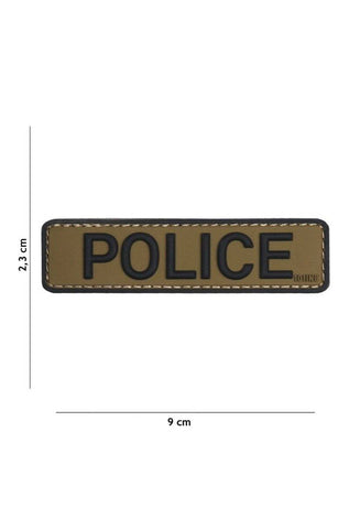 Patch 3D Pvc Police Green/Black