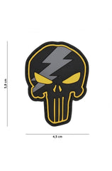 Patch 3D Pvc Punisher Thunder Yellow