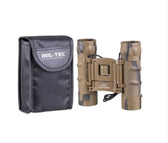 Pouch: 100% Nylon Weight: ca. 255 g (with pouch) Visual field: 101 m / 1000 m Exit pupils: 2,0 mm Objective diameter: 25 mm Magnification: 10-fold - diopter fine tuning - small, practical binocular - including pouch