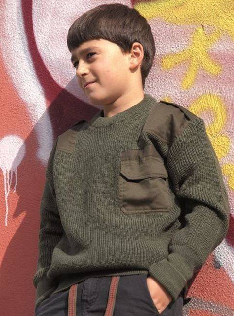 Pulover Copii Din Acril Oliv
