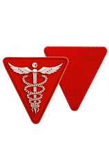 Red Pvc Medical 3D Patch W. Hook&Loop Closure