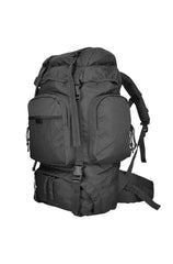 Rucsac Commando Negru – 55L, cu Cadru de Aluminiu și Husă de Ploaie, Ideal pentru Misiuni Tactice și Outdoor