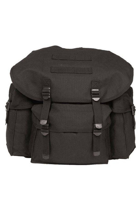 Rucsac German Negru din Bumbac – 25L, Design Clasic, Ideal pentru Oraș sau Școală