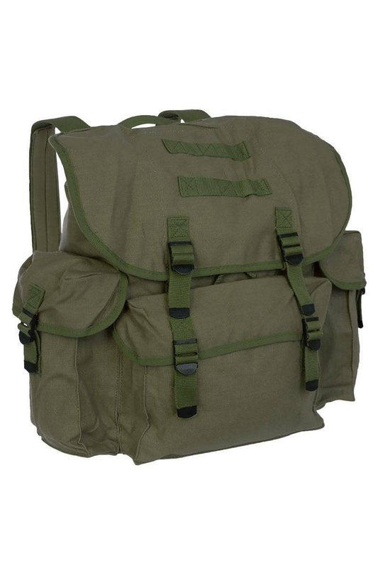 Rucsac German OD din Bumbac – 25L, Clasic, Urban și Ideal pentru Școală sau Oraș