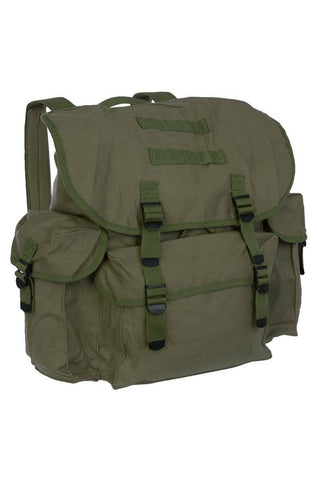 Rucsac German OD din Bumbac – 25L, Clasic, Urban și Ideal pentru Școală sau Oraș