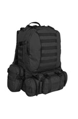 Rucsac Modular Negru 'Defense Pack Assembly' – 36L, 3-în-1, Molle, Hipbag Detasabil, Funcționalitate Tactică Extinsă