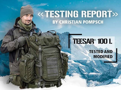 Rucsac Negru 'TEESAR®' – 100L, Profesional, Nylon 1000D, Husă de Ploaie, Cadru Aluminiu și Compartimente Independente