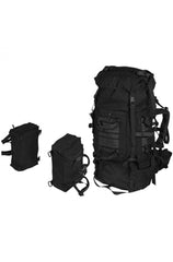 Rucsac Negru 'TEESAR®' – 100L, Profesional, Nylon 1000D, Husă de Ploaie, Cadru Aluminiu și Compartimente Independente