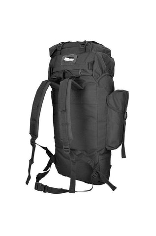 Rucsac Tactic German Negru – 65L, Variantă Economică Inspirată din Modelul de Luptă Original