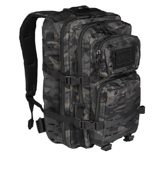 Rucsac Tactic US Assault Large Dark Camo – 36L, Sistem Laser-Cut, Camuflaj Întunecat pentru Misiuni în Medii Dificile