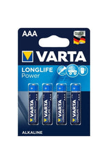 Set 4 Baterii Alcaline Aaa 1,5V Varta Longlife 4903