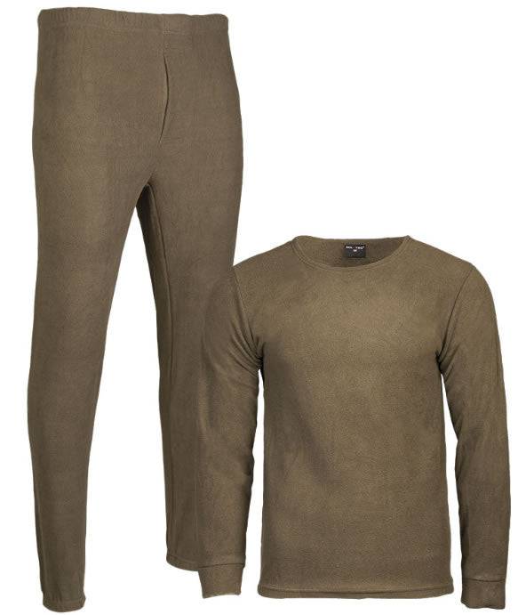Set Polartec Fara Guler Oliv
