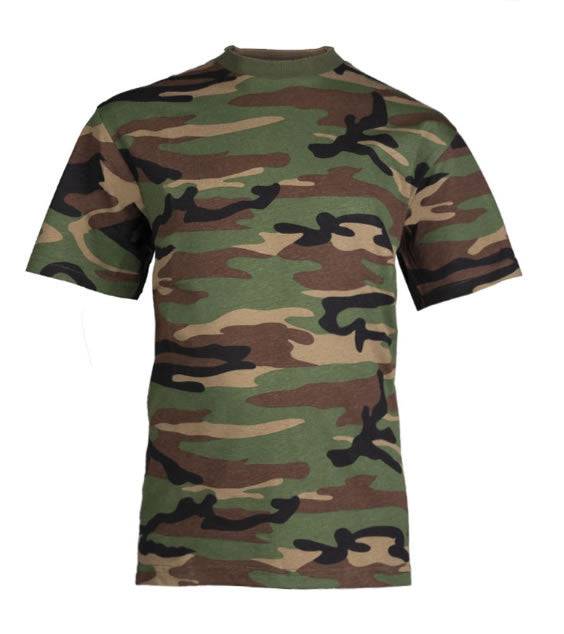 Tricou Copii Camuflaj Woodland