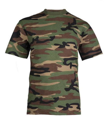 Tricou Copii Camuflaj Woodland