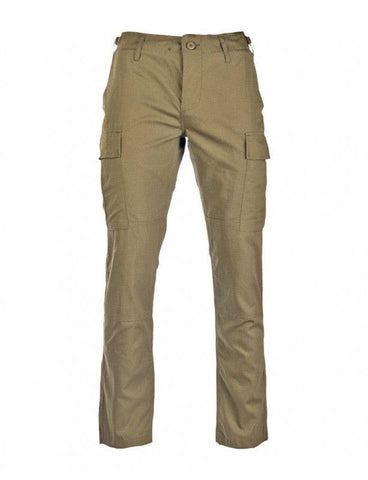US KHAKI R/S BDU FIELD PANTS ′SLIM FIT′ – TEESAR® Pantaloni tactici cu croială slim, fabricați din Ripstop 100% bumbac – culoare khaki