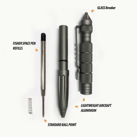 Uzi Tactical Glassbreaker Pen #2 - Gun Metal