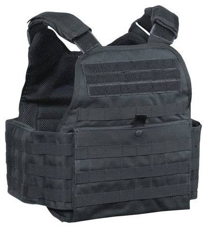 Vestă Tactică Plate Carrier Neagră – Compatibilă cu Plăci Balistice, Reglabilă și Confortabilă în Misiune