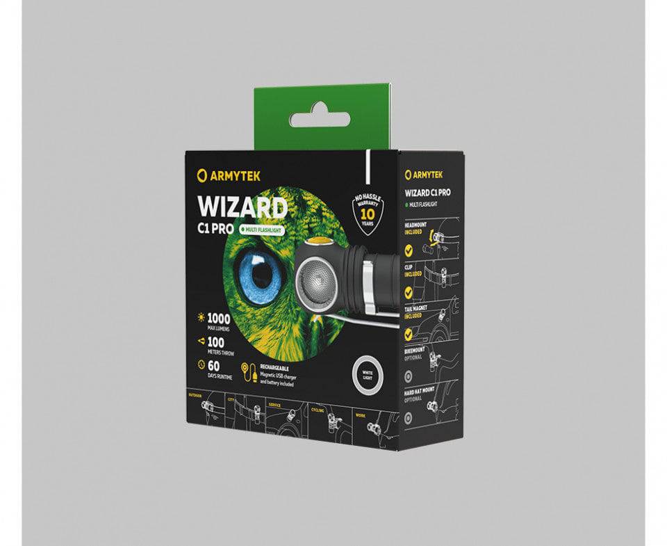 LANTERNA ARMYTEK WIZARD C1 PRO MAGNET USB