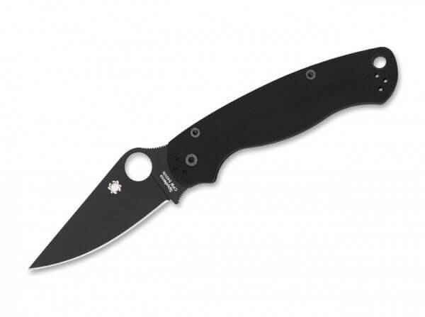 BRICEAG SPYDERCO PARA-MILITARY 2 BLACK G10 PLAIN