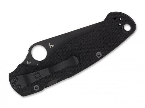 BRICEAG SPYDERCO PARA-MILITARY 2 BLACK G10 PLAIN