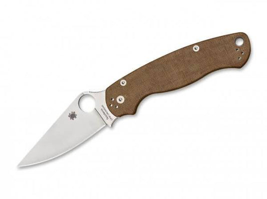 BRICEAG SPYDERCO PARA MILITARY 2 BROWN MICARTA CRUWEAR