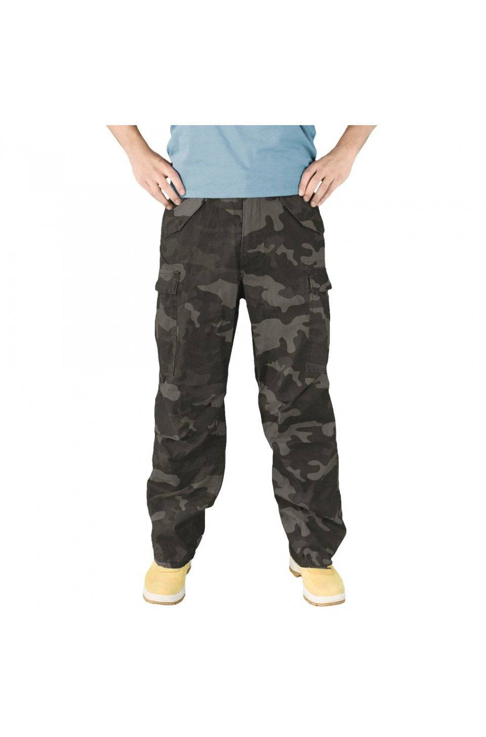 PANTALONI RAW VINTAGE FATIGUES NIGHT CAMO