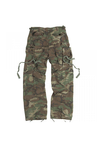 PANTALONI RAW VINTAGE FATIGUES CAMUFLAJ WOODLAND