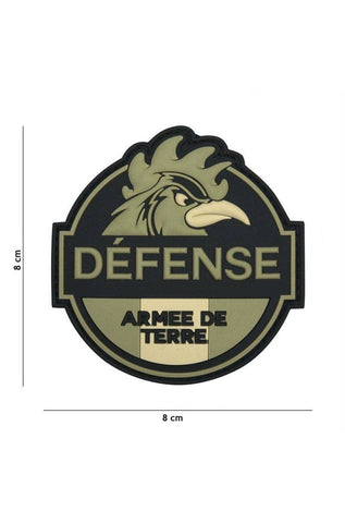 Patch 3D PVC Defense Armee de Terre Green