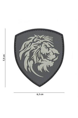 Patch 3D PVC Dutch Lion Grey