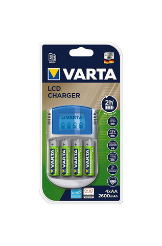 Incarcator VARTA include 4 acumulatori Ni-MH AA (R6) 2600ma LCD Charger