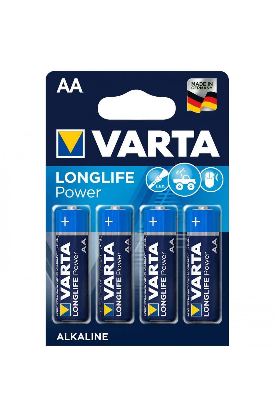 Set 4 Baterii Alcaline AA 1,5V Varta LongLife 4906